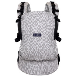 Zaffiro - Adjustable baby carrier SMART 2.0 Grey Leaves