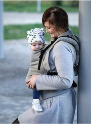 Kinder Hop Multi Grow Carrier: Little Herringbone Grey