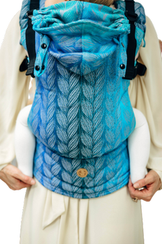 Baby carrier LennyLamb LennyGo - Tanglet - Blue Reed