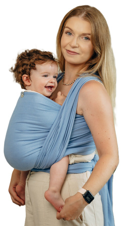 Basic Line Baby Sling LennyLamb - Little Herringbone Skylight