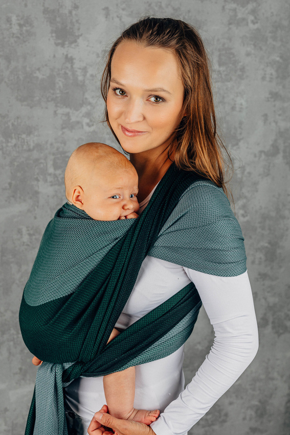 Basic Line Baby Sling LennyLamb Little Herringbone Nephrite Woven