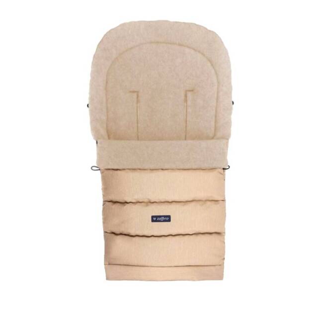 Baby carriage footmuff iGrow 4.0 Beige Wool premium + Melange Beige 