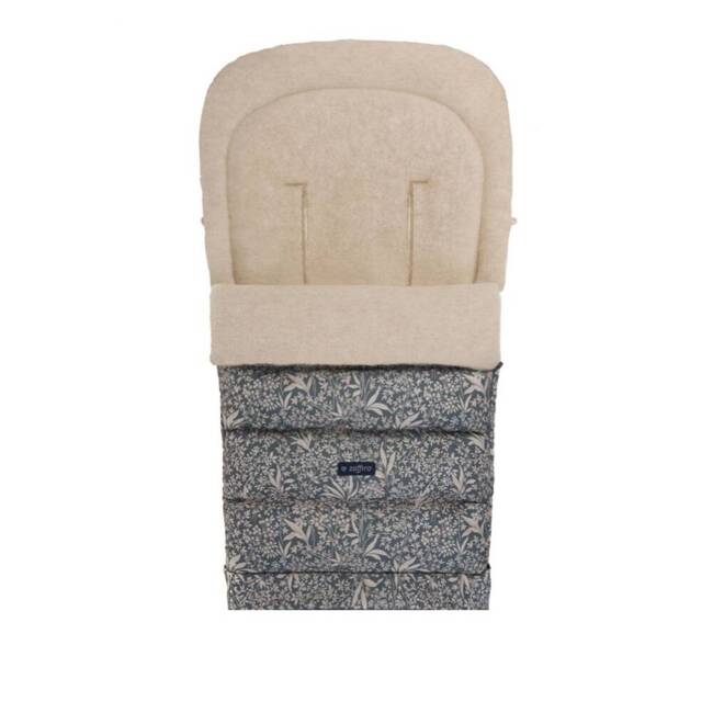 Baby carriage footmuff iGrow 4.0 Beige Wool premium + Organic Grey