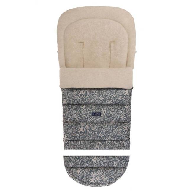 Baby carriage footmuff iGrow 4.0 Beige Wool premium + Organic Grey