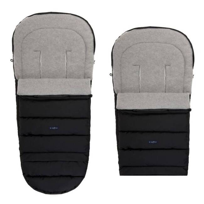 Baby carriage footmuff iGrow 4.0 Grey Wool premium + Black