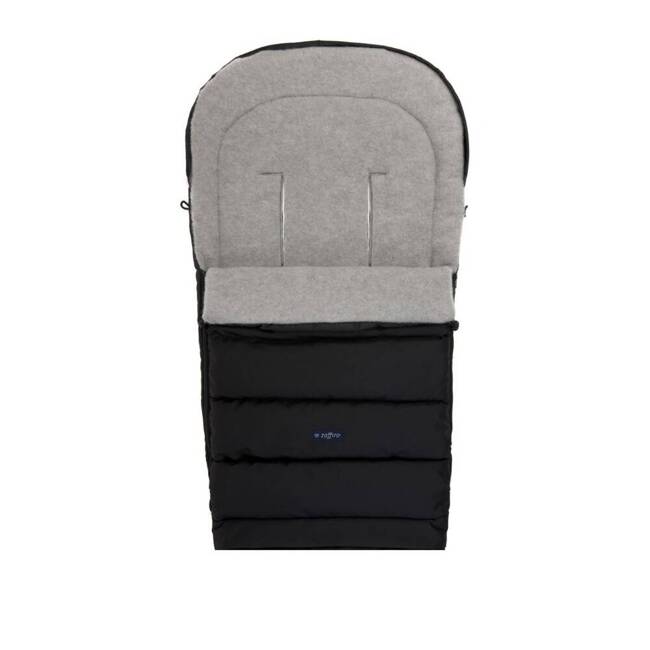 Baby carriage footmuff iGrow 4.0 Grey Wool premium + Black