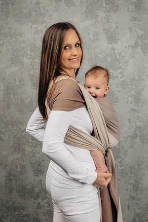 Basic Line Baby Sling LennyLamb - Baby Caffe Latte