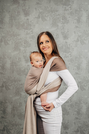 Basic Line Baby Sling LennyLamb - Baby Caffe Latte