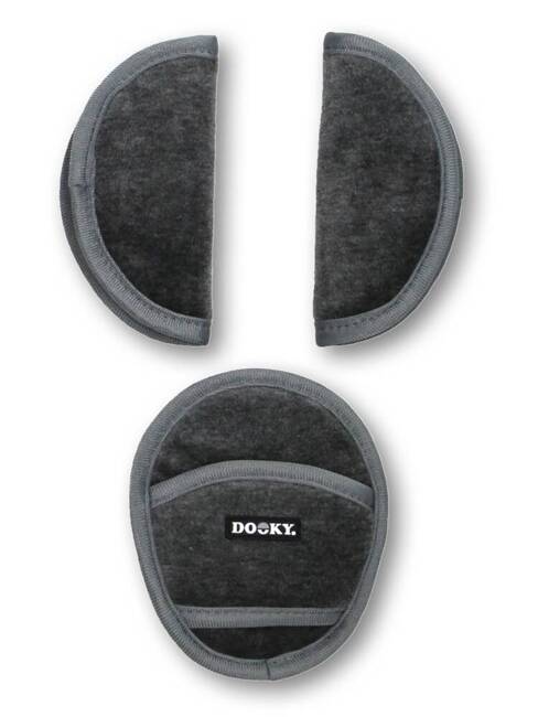 Dooky Grey Universal Seatbelt Pads