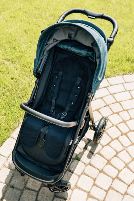 LennyLamb Anti-sweat pram liner (for a stroller) - Little Herringbone Ebony Black