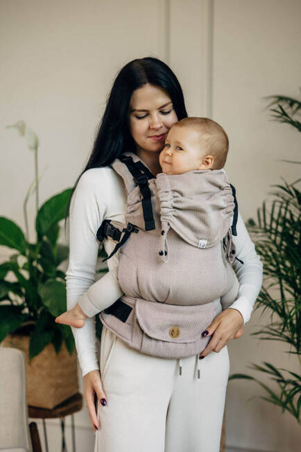 LennyLamb Baby carrier: LennyUpGrade: Litte Herringbone Almond