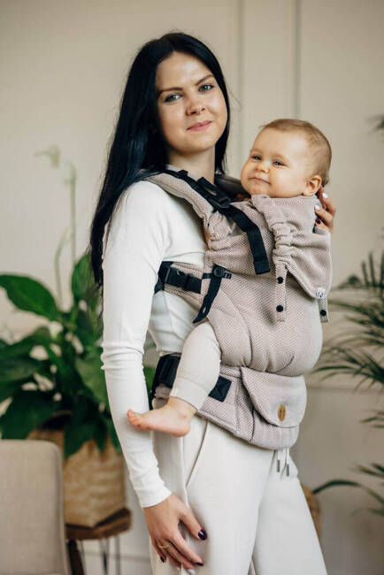 LennyLamb Baby carrier: LennyUpGrade: Litte Herringbone Almond