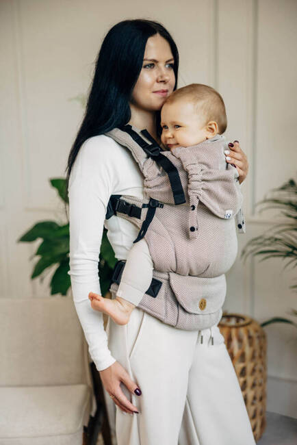 LennyLamb Baby carrier: LennyUpGrade: Litte Herringbone Almond