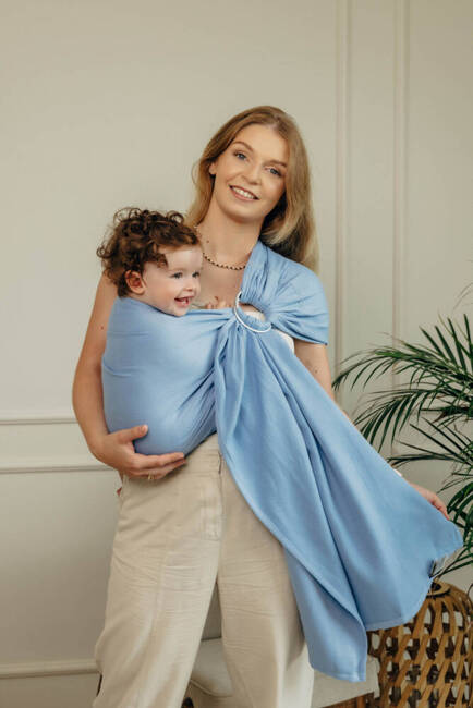 LennyLamb Ring Sling - Little Herringbone Skylight