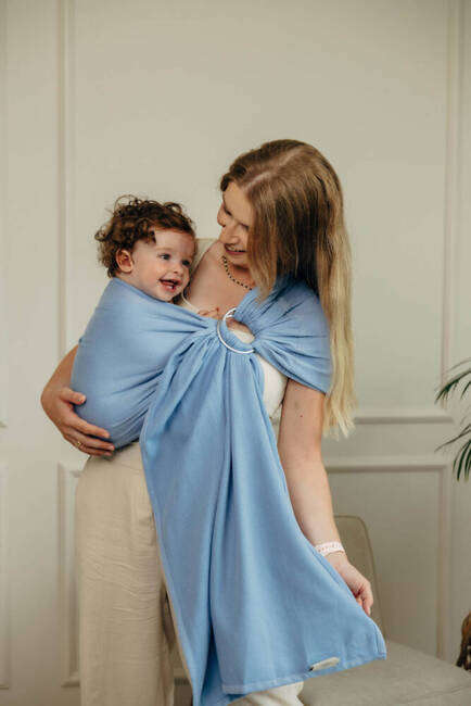 LennyLamb Ring Sling - Little Herringbone Skylight