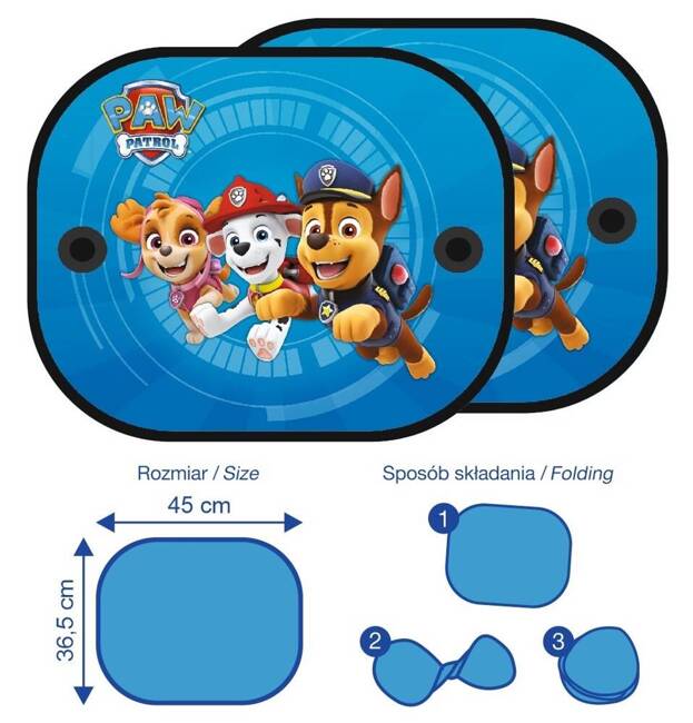 PAW PATROL SIDE WINDOWS SHADES - BLUE