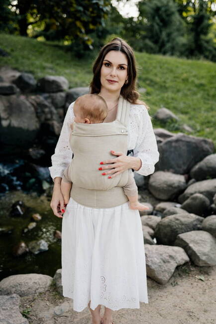 Qusy carrier / Linen Casual - adjustable ergonomic carrier 