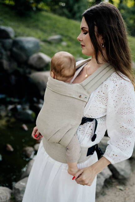 Qusy carrier / Linen Casual - adjustable ergonomic carrier 