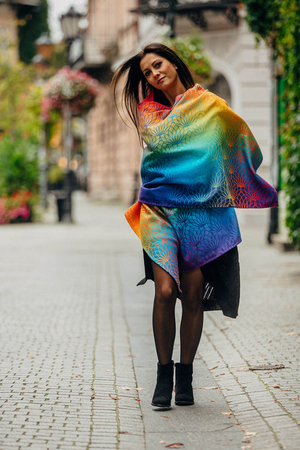 Shawl made of wrap fabric LennyLamb - Rainbow Lotus