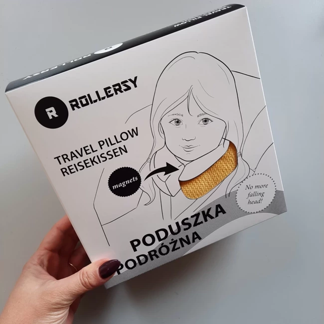 Stabilizing travel pillow size M (2-8 years) Mustard