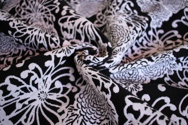 Woven Wrap Yaro Slings - Chrys Puffy Black White Wool