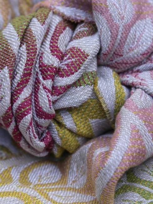 Woven Wrap Yaro Slings - La Vita Trinity Peony Rainbow Wool