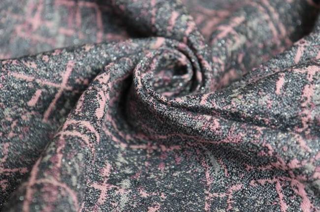 Yaro Scarf - Sparkling Ultra Pink Grey Linen Glam