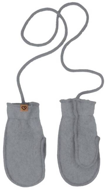 Zaffiro - Children's Mittens - Grey Premium Wool 1-3 lata