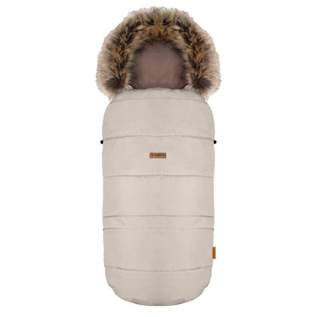 Zaffiro GrowUP 4.0 Stroller Sleeping Bag with Bag - Beige Plush + Vanilla