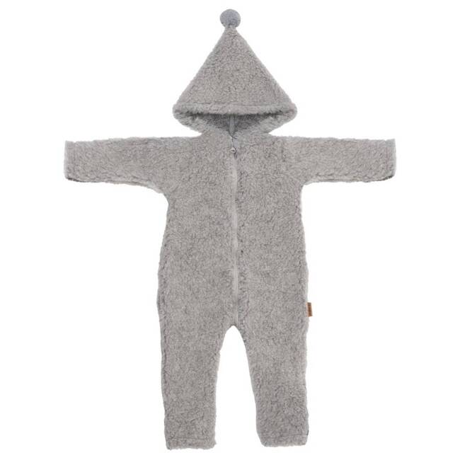 Zaffiro - Woolen Romper Suit - Wool Lamb Grey