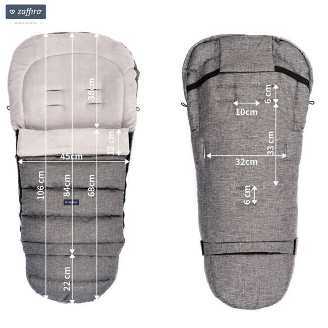 Zaffiro iGrow 2.0 Plush Sleeping Bag Melange Grey