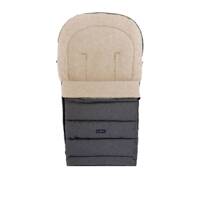 Baby carriage footmuff iGrow 4.0 Beige Wool premium + Melange Graphite