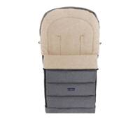 Baby carriage footmuff iGrow 4.0 Beige Wool premium + Melange Grey