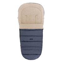 Baby carriage footmuff iGrow 4.0 Beige Wool premium + Melange Navy Blue