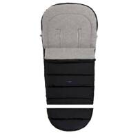 Baby carriage footmuff iGrow 4.0 Grey Wool premium + Black