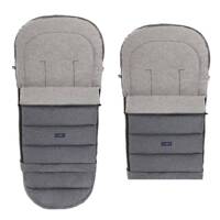 Baby carriage footmuff iGrow 4.0 Grey Wool premium + Grey Melange