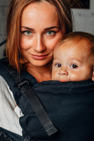 Lenny Lamb Baby carrier: LennyUpGrade Little Herringbone Black Ebony