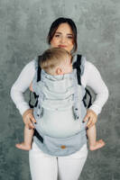 LennyLamb Mesh Baby carrier: LennyUpGrade Little Herringbone Grey