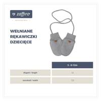 Zaffiro - Children's Mittens - Beige Premium Wool 0-12m