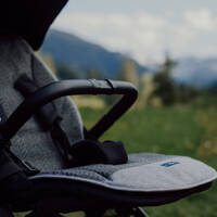 Zaffiro - Premium Wool Stroller Insert Grey 85 cm