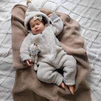 Zaffiro - Woolen Romper Suit - Wool Lamb Beige