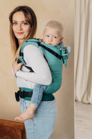 Baby carrier LennyLamb - Little Herringbone Ombre Green