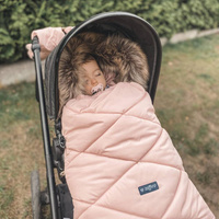 Zaffiro GrowUP 4.0 Stroller Sleeping Bag with Bag - Beige Plush + Rose