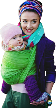 Woven wrap Little Frog - Olivine