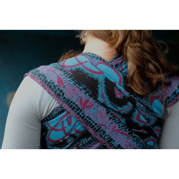 Woven wrap Yaro Walz Duo Black Blue Red