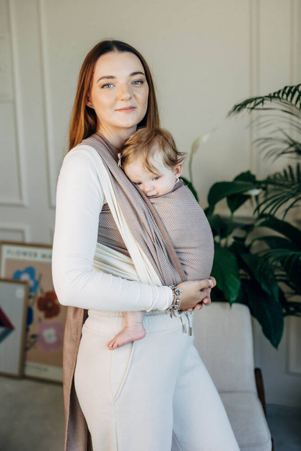 Basic Line Baby Sling LennyLamb - Little Herringbone Baby Cupcake