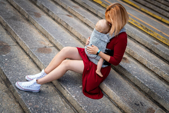 Nosidło regulowane Qusy -Sand Stories Goose Tencel