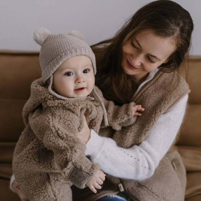 Zaffiro - Woolen Romper Suit - Wool Lamb Brown