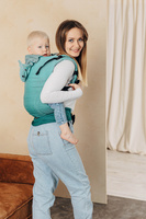 Baby carrier LennyLamb - Little Herringbone Ombre Green