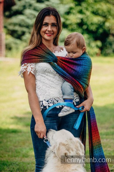 Woven wrap Lenny Lamb Big Love Rainbow Dark